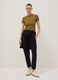 Green fitted short-sleeve stretch cotton T-shirt_1