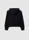 Girls' pure cotton black hoodie regular fit with zip_4