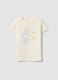 Girls' white pure cotton regular-fit T-shirt with print_0