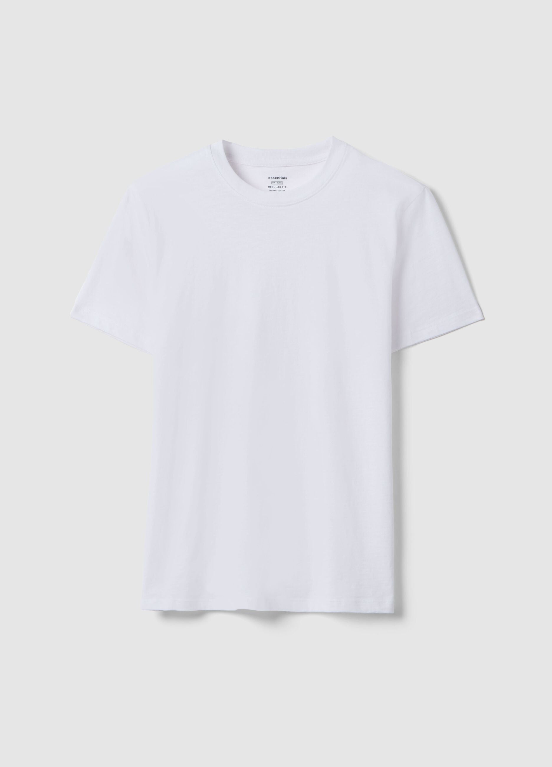 White regular fit pure cotton T-shirt