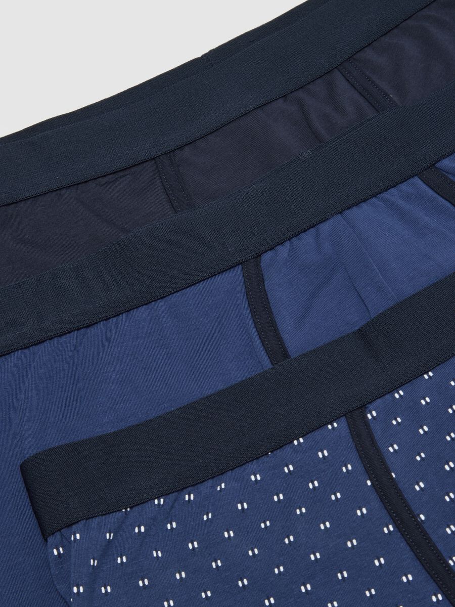 Tripack boxer in cotone organico elasticizzato blu regular fit_5