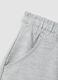 Grey pure cotton shorts with elasticated waistband_2