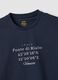 Blue pure cotton T-shirt with front print, regular fit_5