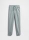 Boys' Green Cotton Blend Jogger Trousers Regular Fit_3