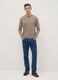 Beige long-sleeve stretch cotton t-shirt regular fit_1