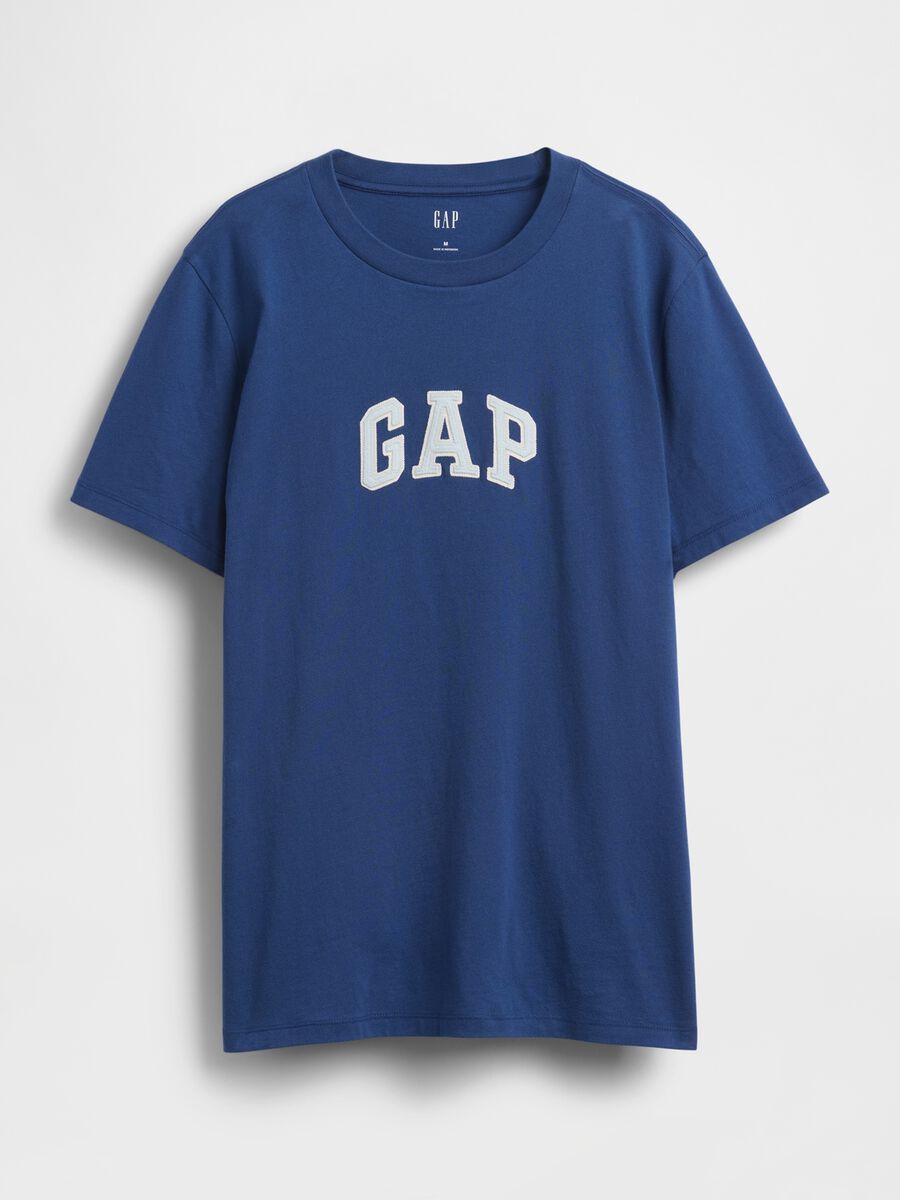 Short-sleeve pure cotton logo T-shirt_3