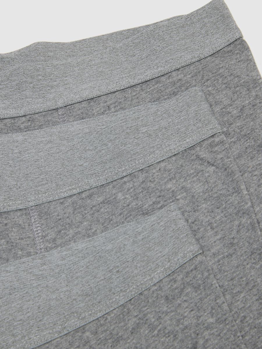 Tripack boxer midi grigi in cotone organico elasticizzato regular fit_5