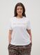 White pure cotton T-shirt with front print_2
