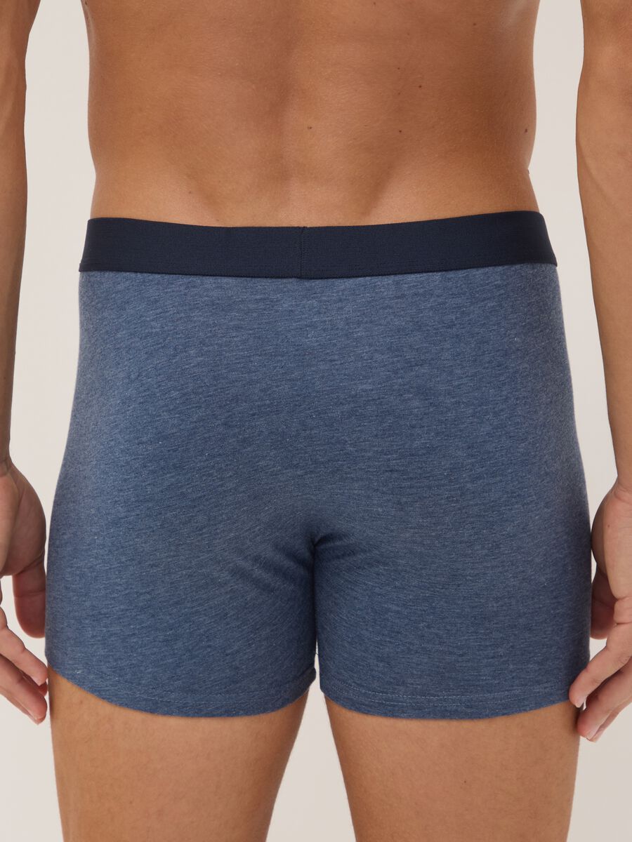 3-pack of blue and black midi boxer shorts in stretch organic cotton_2
