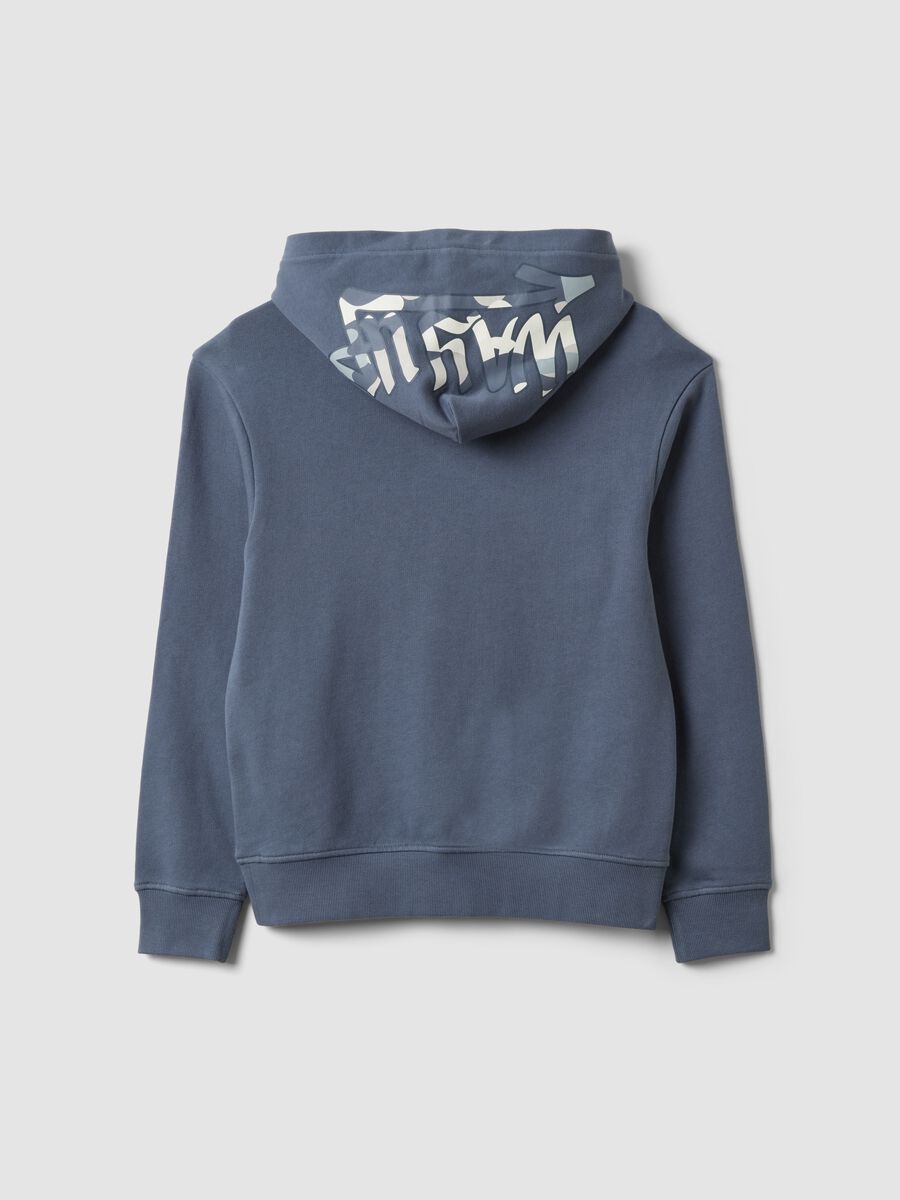 Grey oversized pure cotton hoodie for boys_1