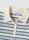 Fitted sweater in viscose blend with multicoloured stripes and polo collar_5