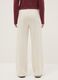 White regular fit cotton blend jogger trousers_2