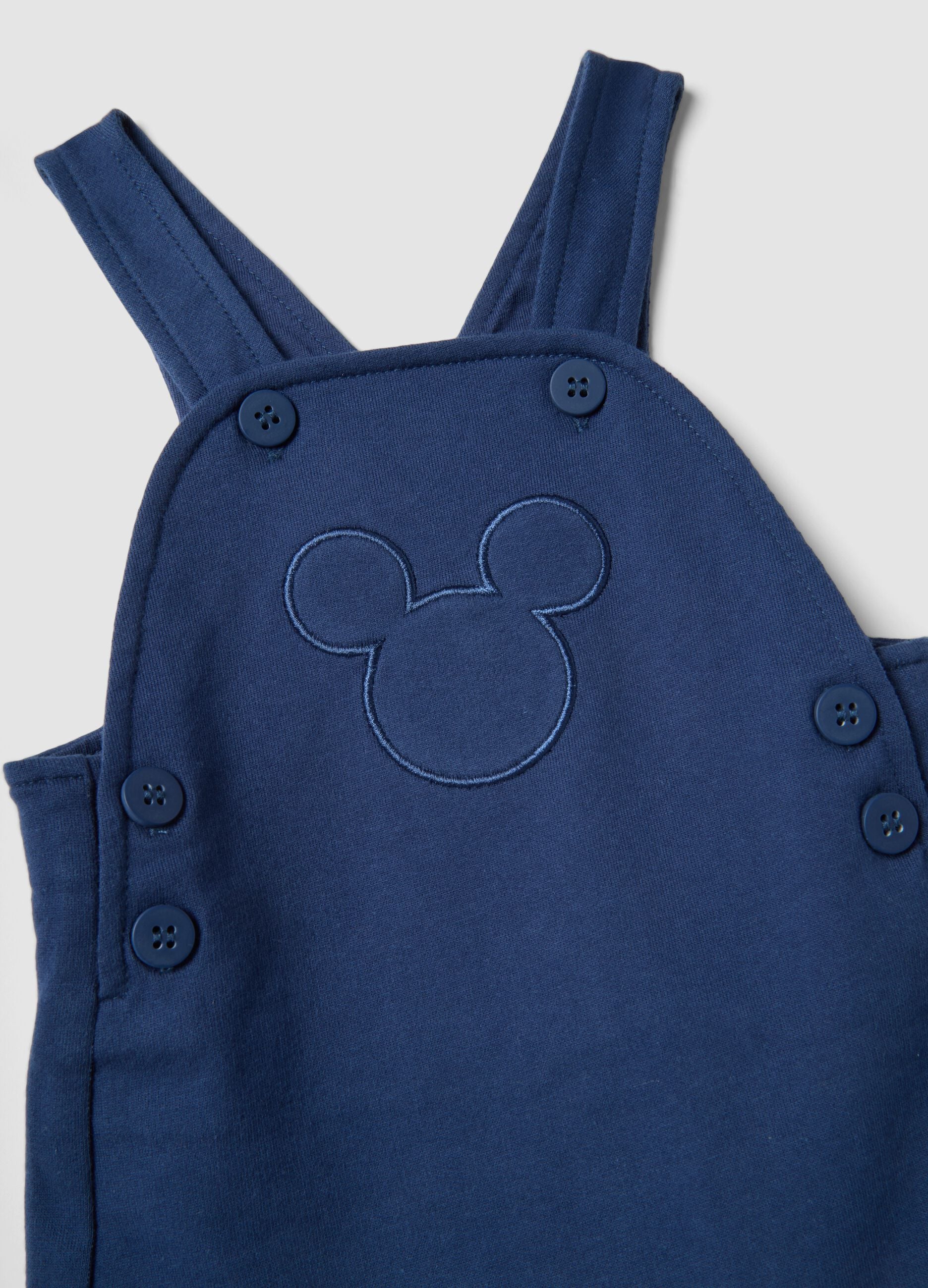 Multicoloured pure cotton baby outfit with Mickey Mouse
