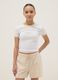 Girls&rsquo; white stretch cotton T-shirt, regular fit_0