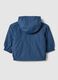 Blue lightweight children's jacket with full zip and hood, regular fit_1