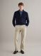 Beige Slim Fit Stretch Cotton Chino Trousers_1