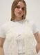 White pure cotton regular-fit waistcoat with tie fastening and deep V-neck_0