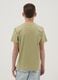 Green short-sleeved T-shirt in 100% organic cotton for boys_1