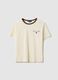 White stretch cotton regular fit T-shirt with embroidered coffee_4