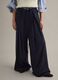 Multicolour Stripe Flare Trousers in Viscose Blend_1