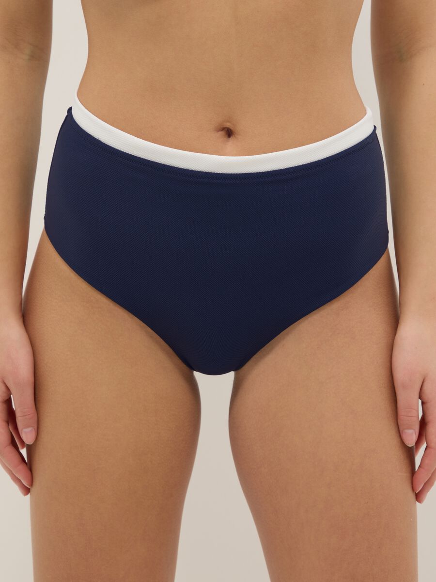 Blue stretch-fabric bikini bottoms_1