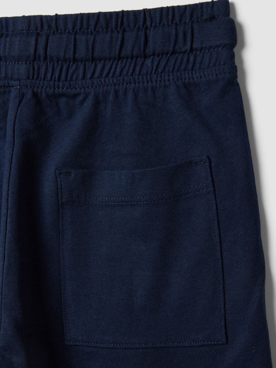 Boys&rsquo; regular-fit pure cotton blue shorts_3