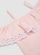 Pink girls&rsquo; swimsuit in stretch fabric with ruffle_2