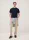 Regular fit blue pure cotton T-shirt_1