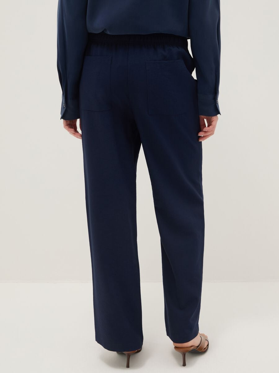 Blue Viscose Blend Trousers_2