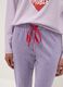 Purple pure cotton regular fit pyjamas with heart design_3