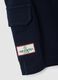 Boys&rsquo; blue 100% cotton regular-fit shorts with elasticated waistband_2