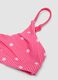 Pink striped stretch bikini with contrast flowers_2