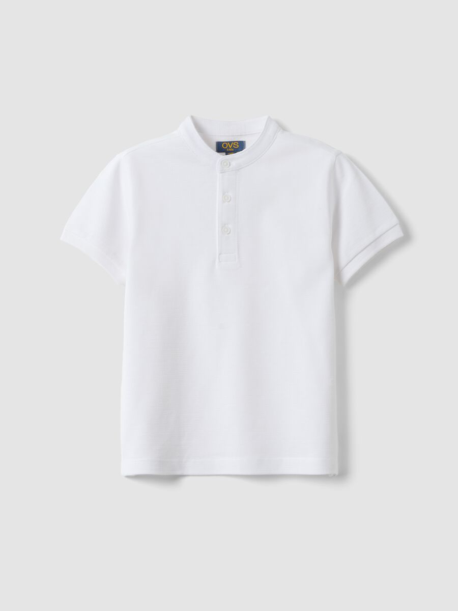 Children's Pure Cotton White Polo Shirt, Regular Fit_0