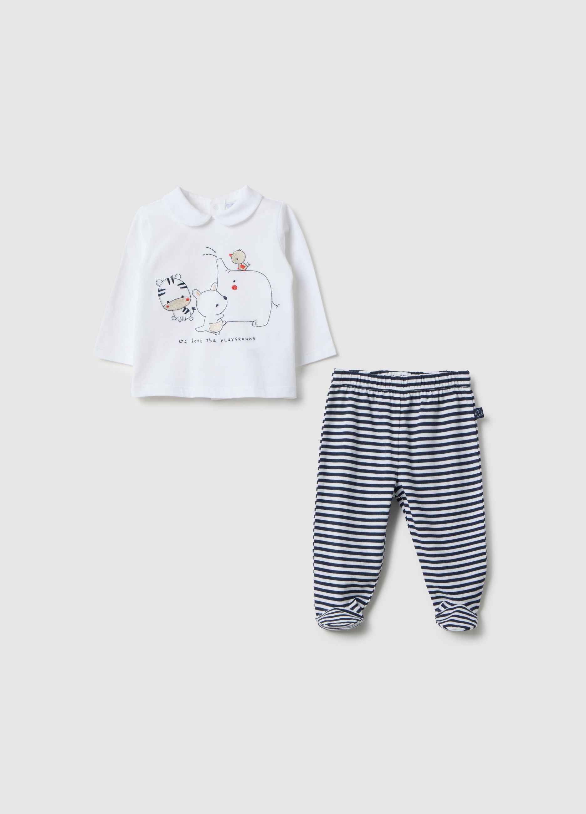 Multicoloured pure cotton regular fit set for girls