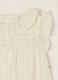 White cotton-blend baby girl sleepsuit with classic collar_2