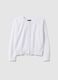 Girl's pure white cotton cardigan regular fit with cable knit_3