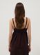 Brown pure viscose crochet tank top, regular fit_3