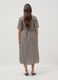 Regular fit multicolour striped pure viscose dress with belt_2