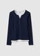 Multicolour long sleeve pure cotton regular fit sweater_4