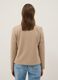 Beige regular fit jacket with front pockets_2