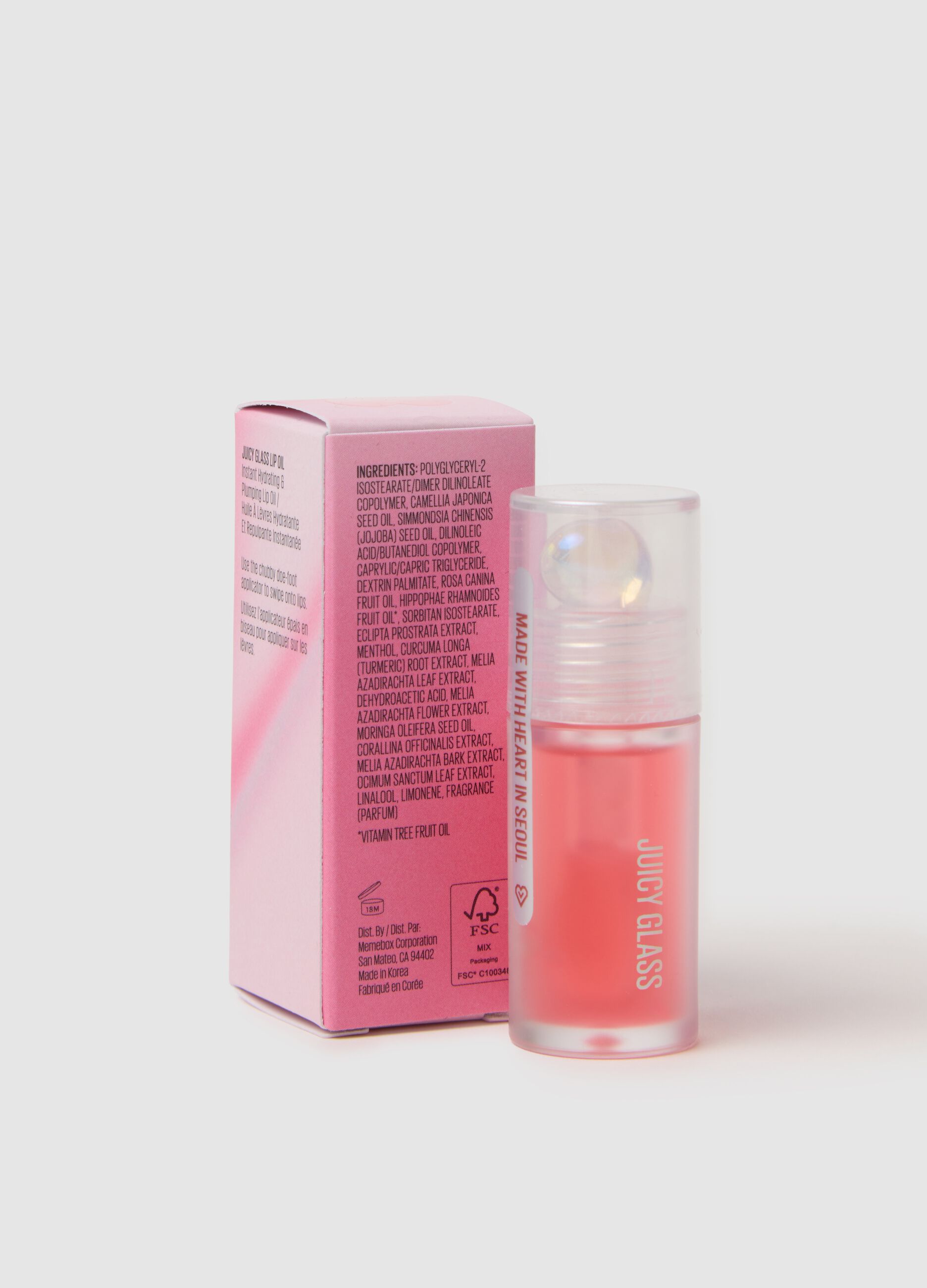 KAJA JUICY GLASS LIP OIL 01 ROSE HIP SPRITZ