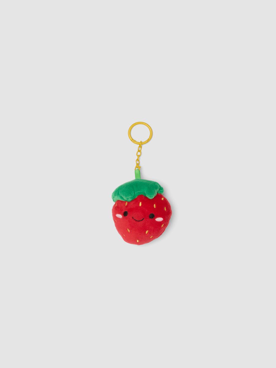 Portachiavi rosso a forma di fragola_0