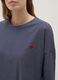 Pure cotton pajama top with multicolour stripes and heart, regular fit_3