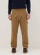 Slim fit brown stretch cotton chino trousers_1