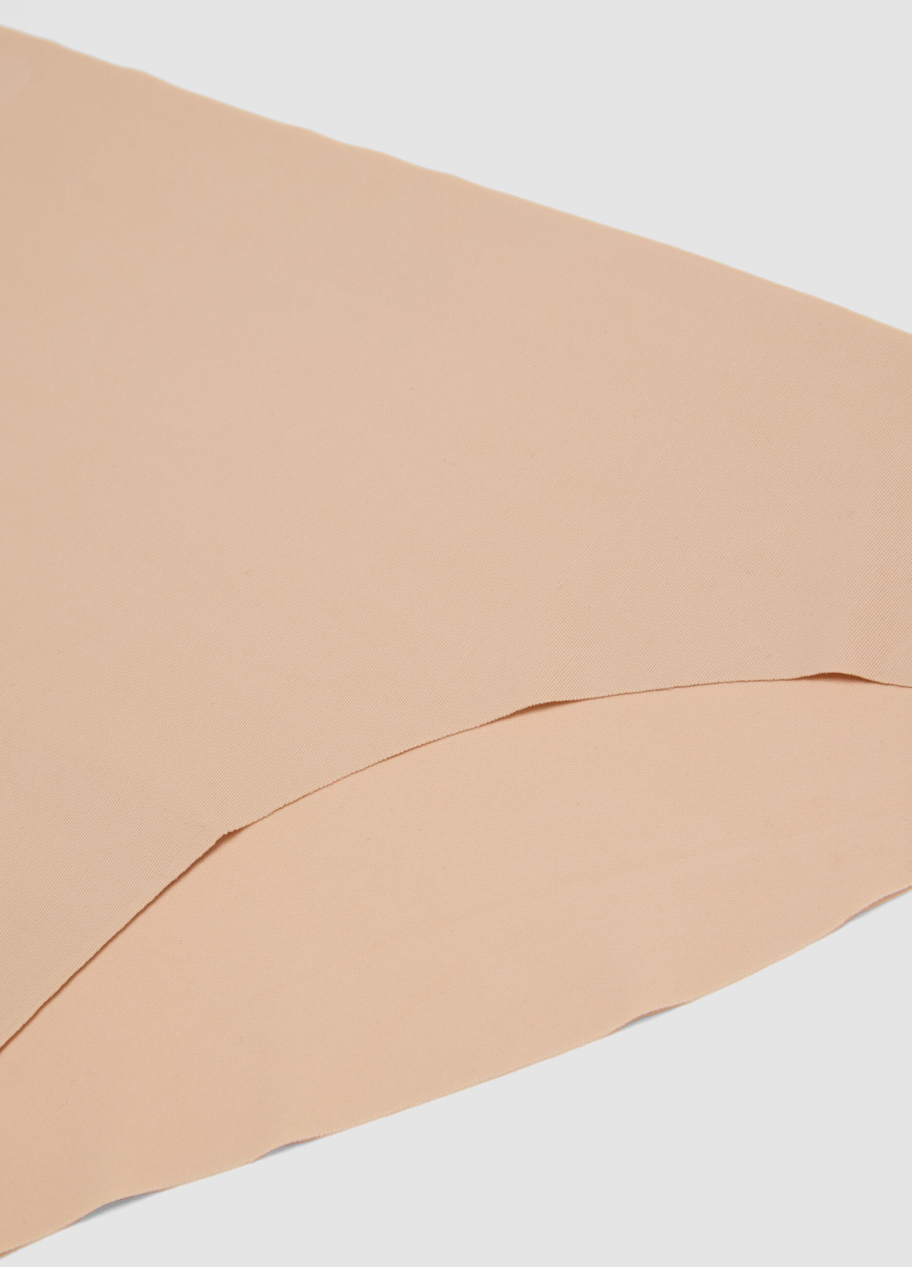 Regular fit beige stretch blend briefs