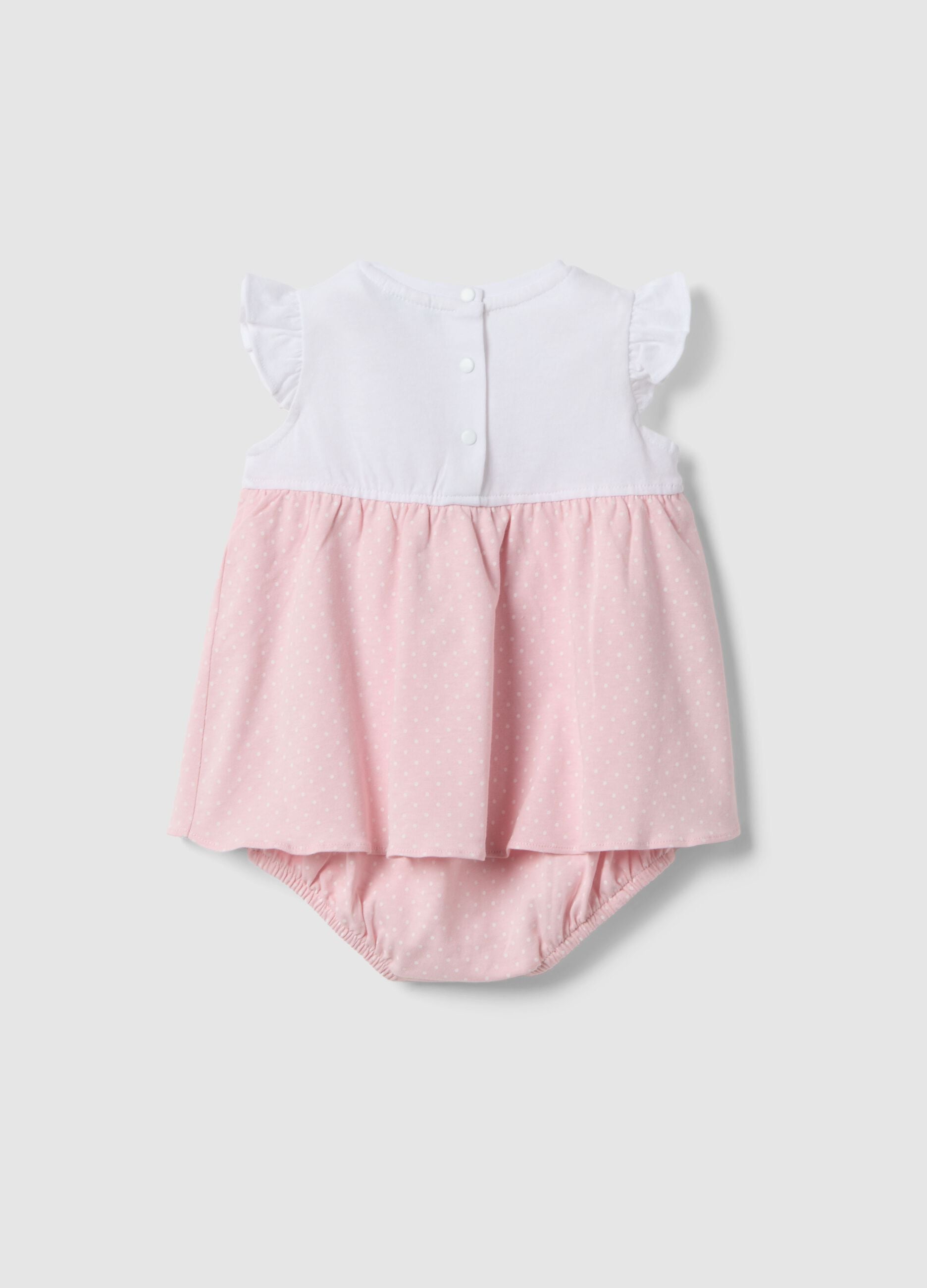 Multicolour pure cotton romper for baby girl