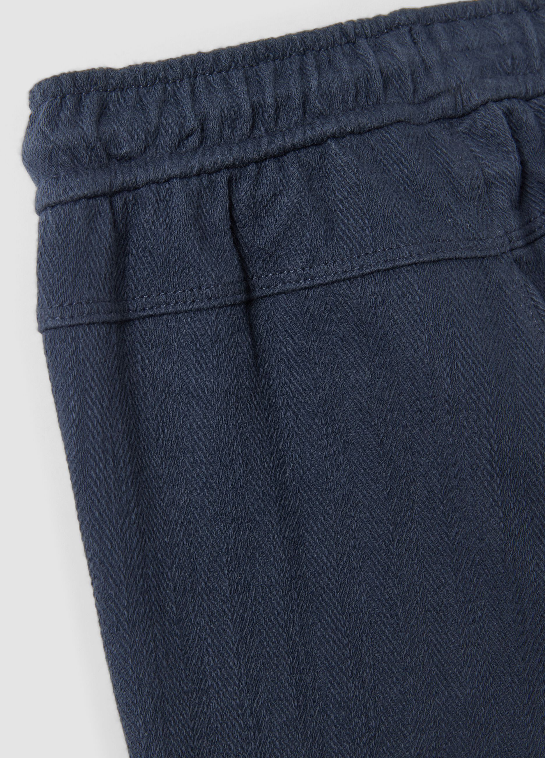 Grey overfit stretch cotton joggers for baby boy