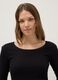 Black crew neck long sleeve mixed cotton regular fit jumper_1