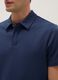 Blue short sleeve cotton blend polo shirt regular fit_3