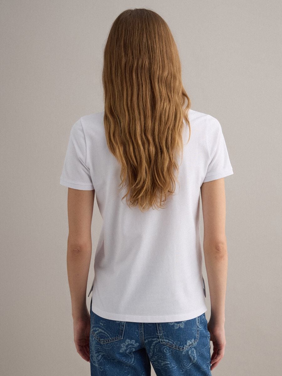 White organic cotton polo shirt, regular fit_3